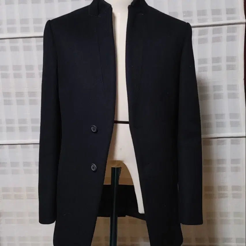 [BUNJANG] TIME HOMME Navy Coat Jacket Cashmere Blended Size 95 / (한섬) 타임 옴므 네이비 코트 자켓 95 / 캐시미어 블렌디드