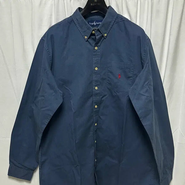 [BUNJANG] Polo Ralph Lauren Navy Pocket Shirt XXL / no.182 폴로 랄프로렌 네이비 포켓셔츠 xxl 상태굿