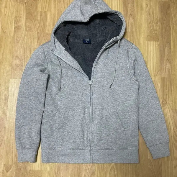 [BUNJANG] SPAO Fleece Lined Hooded Zip-Up Sweatshirt - Grey (M) / 스파오 SPAO 후리스 안감 후드 집업 M 회색