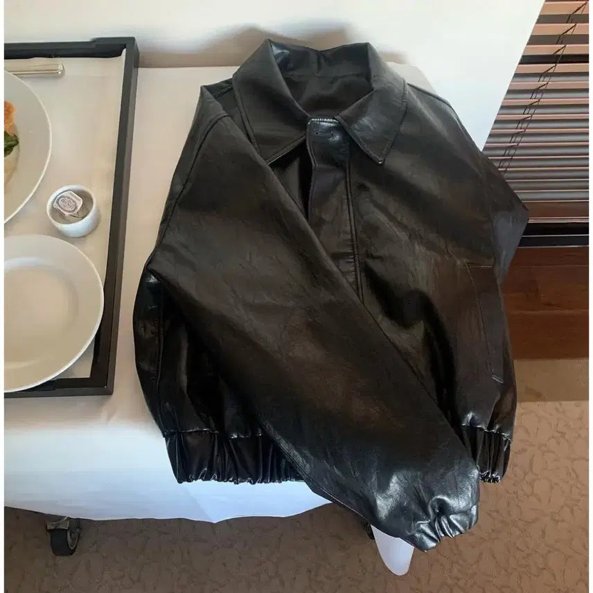 [BUNJANG] Bymood London Leather Blouson Jacket / 바이무드_런던 레더 블루종 자켓 LEATHER BLOUSON JK