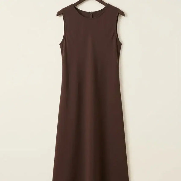 [BUNJANG] Sisley Sleeveless Dress Brown S / [시슬리] 심플 브라운 민소매 원피스 55