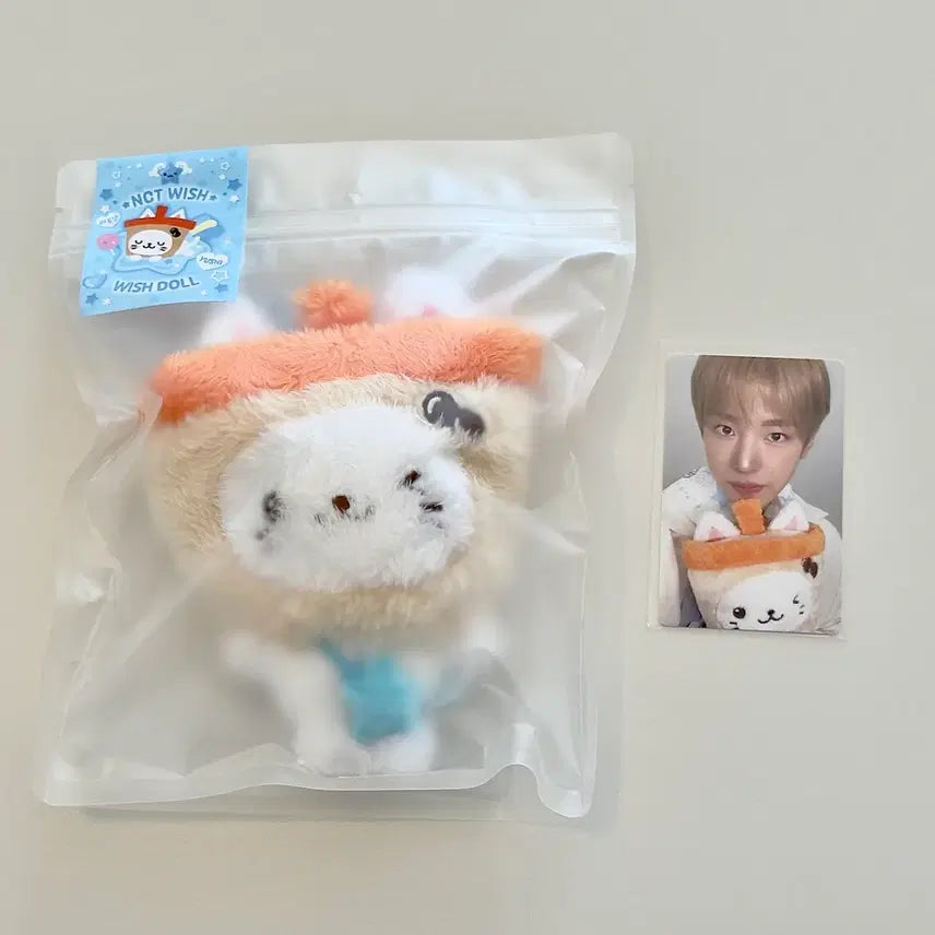[BUNJANG] NCT WISH Wishdol Bubble Nyan Yuushi Doll & Photocard Bundle Set (Sealed) / 미개봉)엔시티위시 오리지널 위시돌 버블냥 유우시 인형 포카