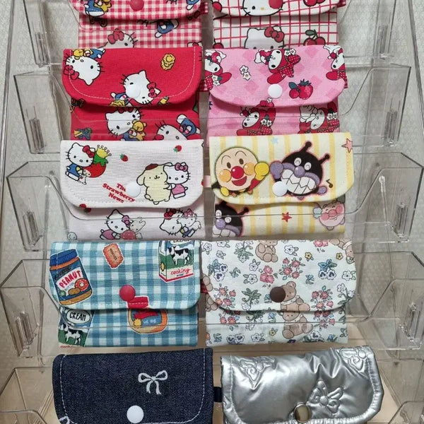 [BUNJANG] Handmade Mini Card Wallet Coin Purse / 핸드메이드 헬로키티 호빵맨 마이멜로디 미니 카드지갑,똑딱이 동전지갑