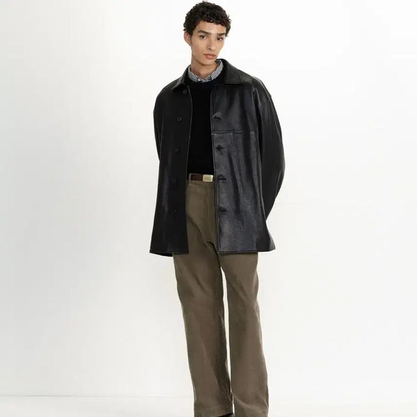 [BUNJANG] Brownbread Leather Car Coat Size 3 / 브라운야드 레더 카코트 3