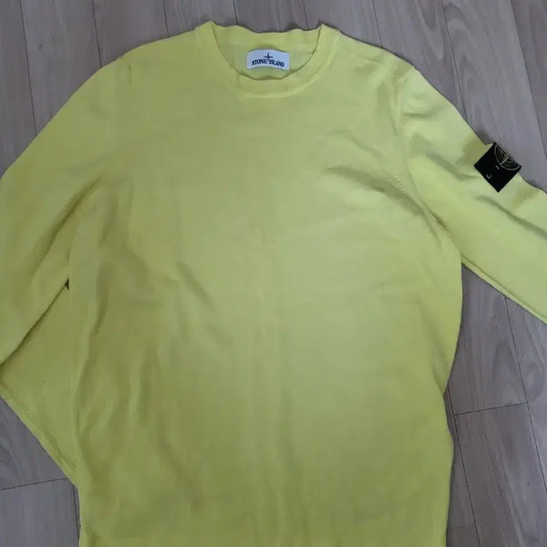 [BUNJANG] Stone Island Yellow Knit Sweater Medium / 스톤아일랜드 니트 m
