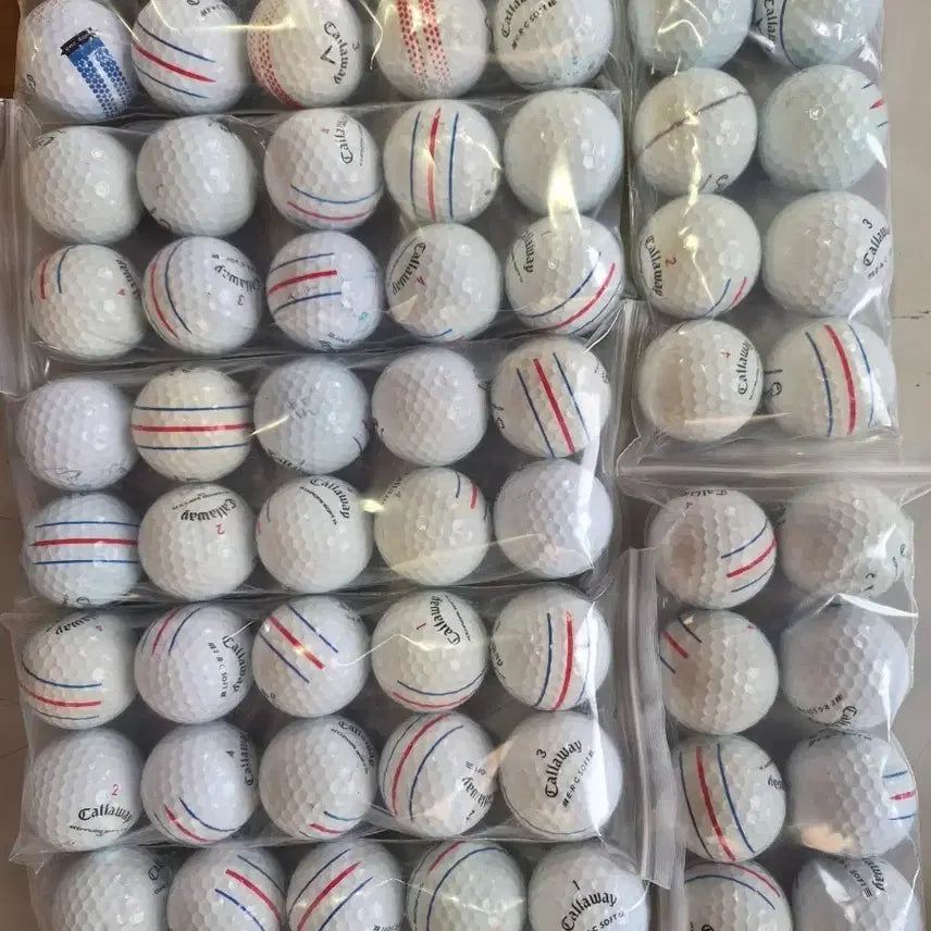[BUNJANG] Callaway Three-Stripe Used Golf Balls (A Grade, 30 pcs) / 캘러웨이 삼선 로스트볼30개 A등급