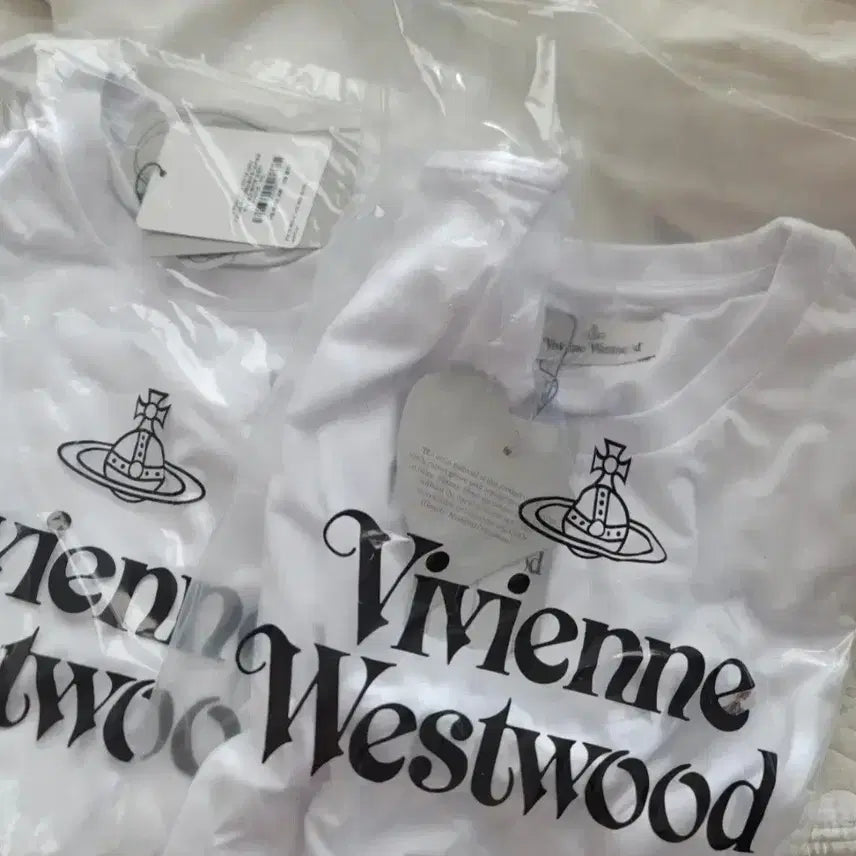 [BUNJANG] Vivienne Westwood ORB Logo White Cotton T-Shirt XL / 비비안웨스트우드ORB로고 화이트 코튼 반팔티 새상품 xl