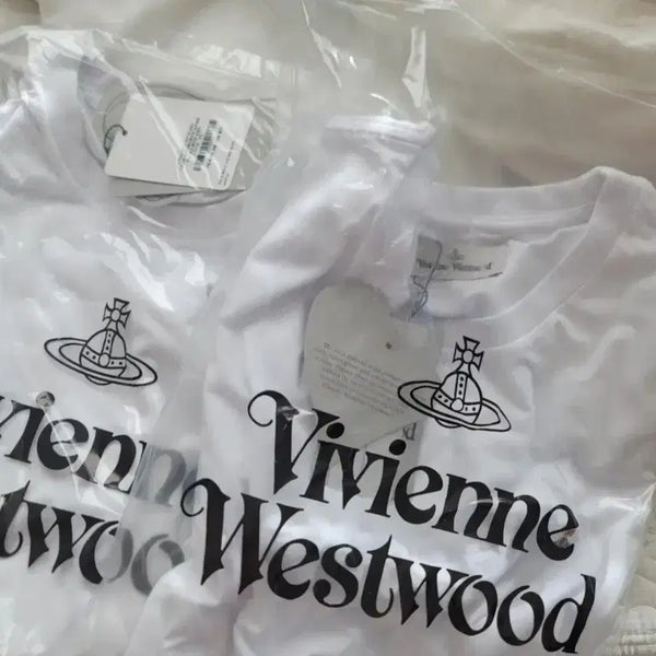 [BUNJANG] Vivienne Westwood ORB Logo White Cotton T-Shirt XL / 비비안웨스트우드ORB로고 화이트 코튼 반팔티 새상품 xl
