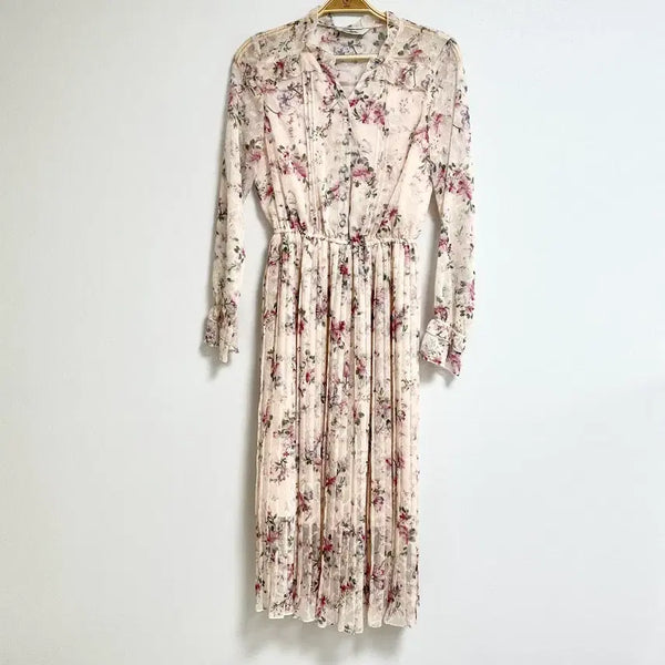 [BUNJANG] Roem Flower Chiffon Long Dress / [55] 로엠 플라워 쉬폰 롱 원피스