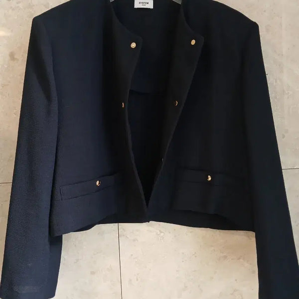 [BUNJANG] System Cropped Navy Jacket / 시스템 크롭자켓(주말초특가)