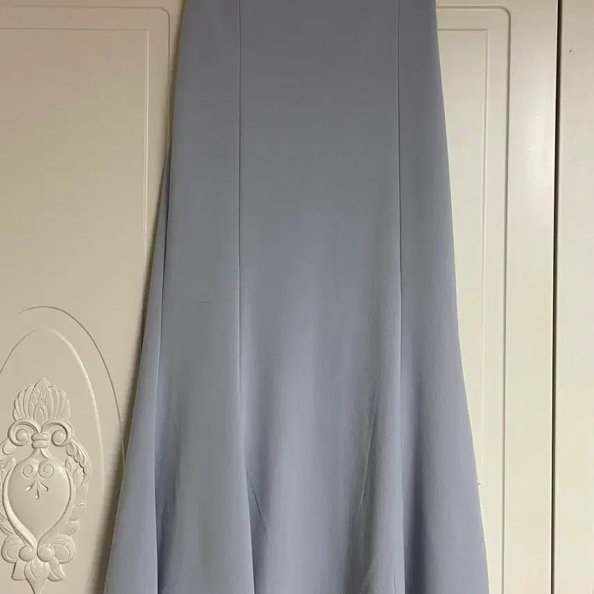 [BUNJANG] Sky Blue Mermaid Long Skirt / 하늘색 머메이드 롱 스커트