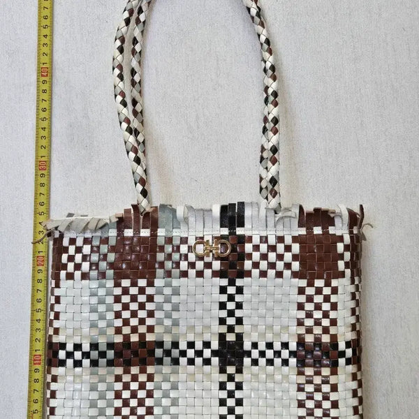 [BUNJANG] Salvatore Ferragamo Multicolor Woven Shoulder Bag / 페라가모 멀티칼라 우븐 숄더백 - 보테가 베네타 맛