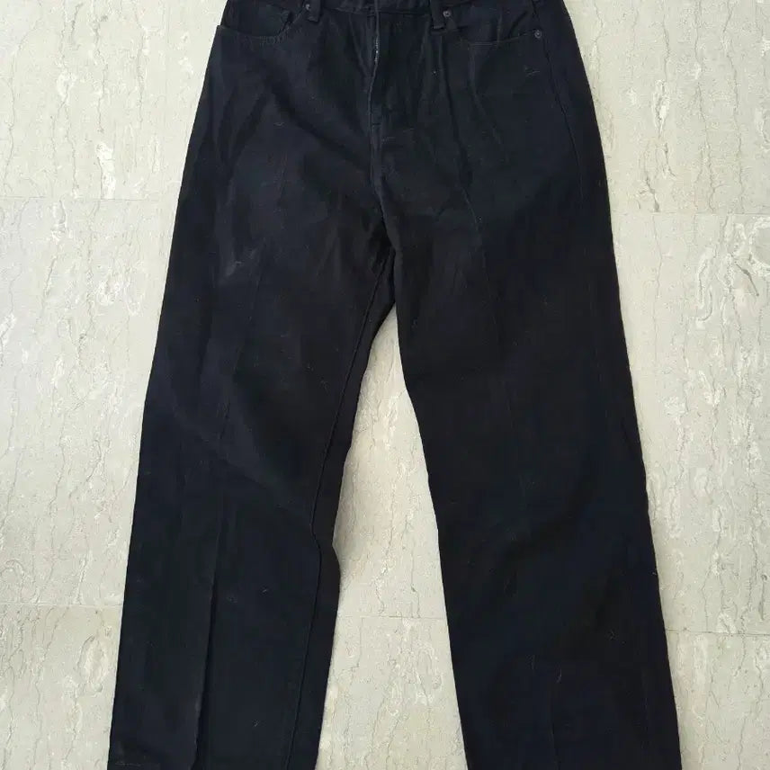 [BUNJANG] Black Wide Denim Pants / 검정색 와이드 데님 팬츠
