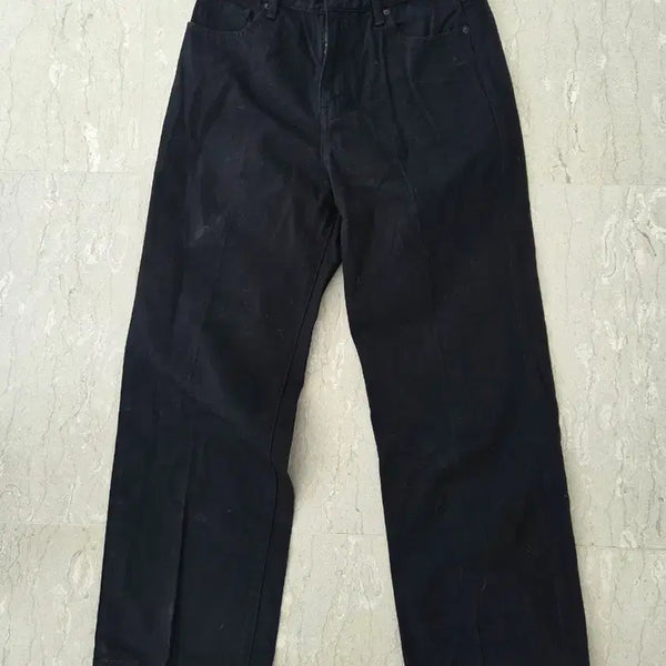 [BUNJANG] Black Wide Denim Pants / 검정색 와이드 데님 팬츠