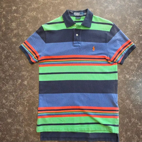 [BUNJANG] Polo Ralph Lauren Custom Fit Multi Stripe Short Sleeve T-Shirt / 폴로 랄프로렌 멀티 스트라이프(커스텀)반팔