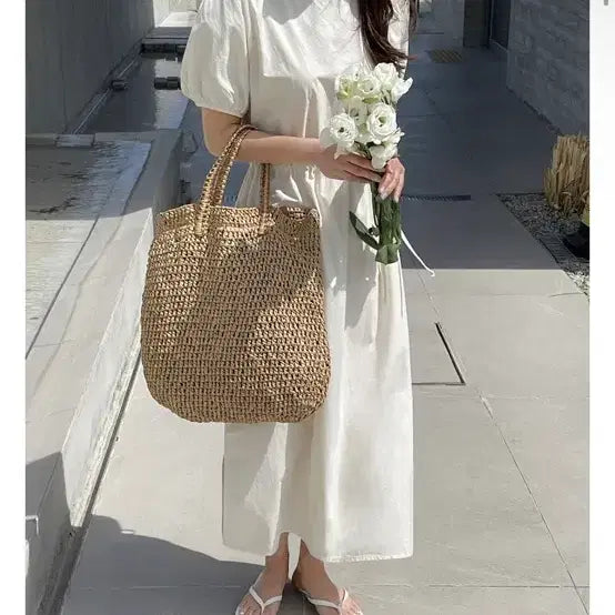 [BUNJANG] K-Club Slow String Dress Buttercream / 케이클럽 슬로우 스트링 원피스 버터크림