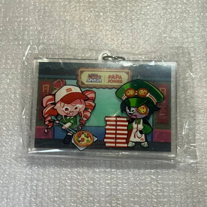 [BUNJANG] Papa John's x Cookie Run Keyring (Version 0606) / 파파존스X쿠키런 키링 공육회