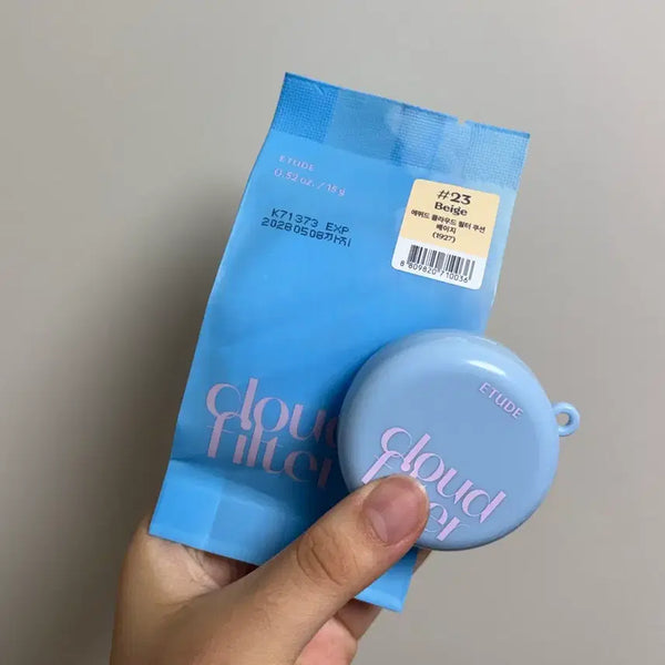 [BUNJANG] Etude Cloud Filter Cushion Refill (23 Beige) with Mini Cushion / 에뛰드 클라우드 필터 쿠션 23호 베이지 리필 + 미니쿠션 새상품