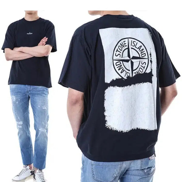 [BUNJANG] Stone Island Navy T-shirt / 새상품  미착용. 정품 스톤아일랜드. 반팔티 M