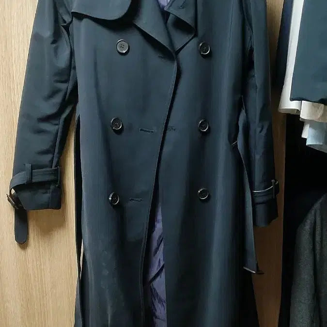 [BUNJANG] A+G Black Trench Coat Women / 최종가격내림)A+G 블랙 트렌치코트 여성용