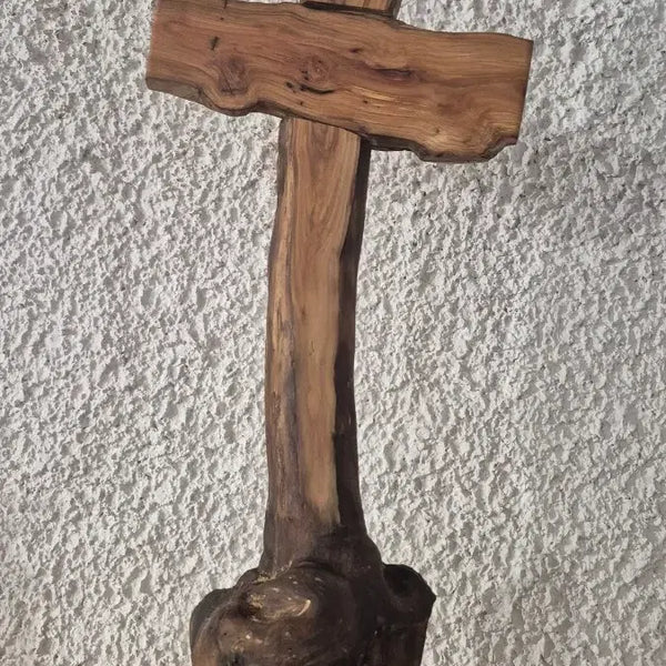 [BUNJANG] Handcrafted Wooden Cross Sculpture / 원목 십자가 나무 조형물