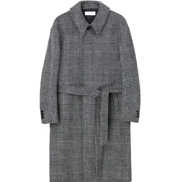 [BUNJANG] TONYWACK Signature Check Balmacaan Mac Coat / 토니웩 시그니처 체크 맥코트 발마칸코트