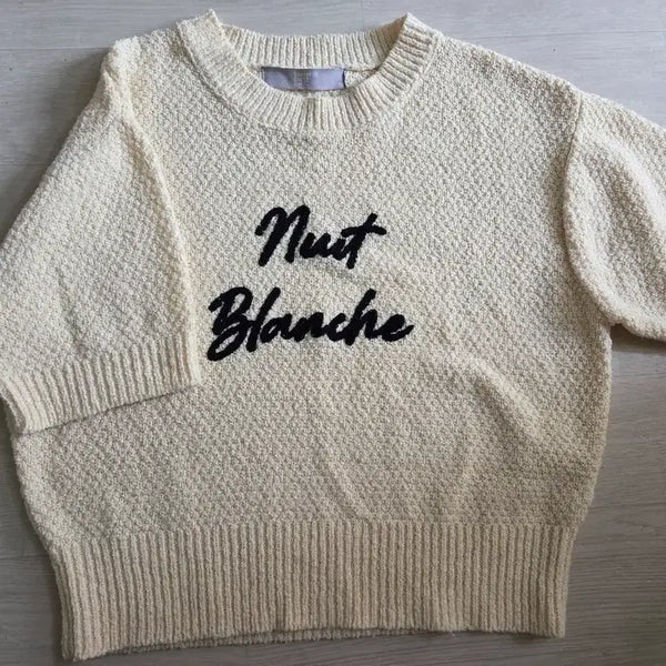 [BUNJANG] 8 Seconds Knit Short Sleeve T-Shirt (Size S) / 에잇세컨즈 니트반팔 (S)