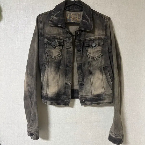 [BUNJANG] Death Rise Washed Black Denim Jacket / 흑청 데님 워싱 자켓 데스라이즈