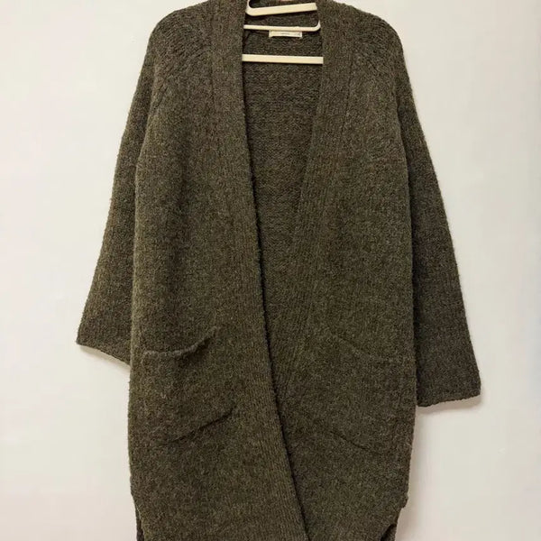 [BUNJANG] Long Cardigan Khaki Heathered / 새상품) 카키 보카시 롱 가디건