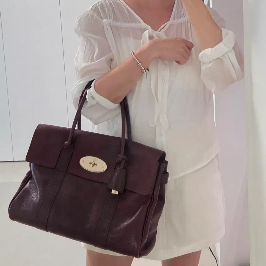 [BUNJANG] Mulberry Authentic Vintage Grain Flap Bag / [무배]Mulberry 멀버리 정품 베이스워터 금장 빈티지 그레인 플랩백