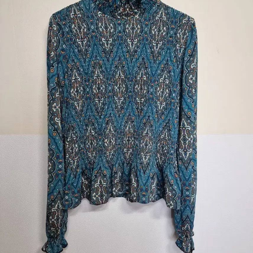 [BUNJANG] Sandro Wave Pleat Blouse (Size S) / * 산드로 물결주름 블라우스 S 사이즈