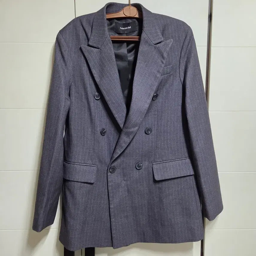 [BUNJANG] Andersson Bell Stripe Double Button Jacket / 앤더슨벨 스트라이프 더블 버튼 자켓