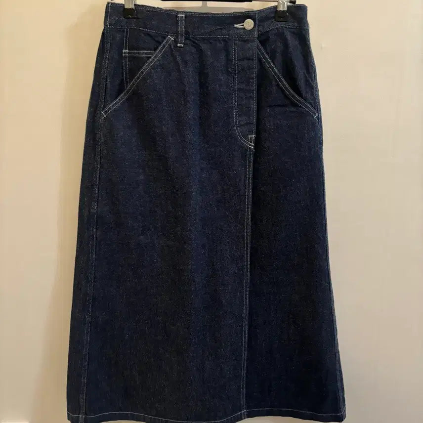 [BUNJANG] DanTON Wrap Midi Denim Skirt / 단톤 랩 미디 스커트 데님