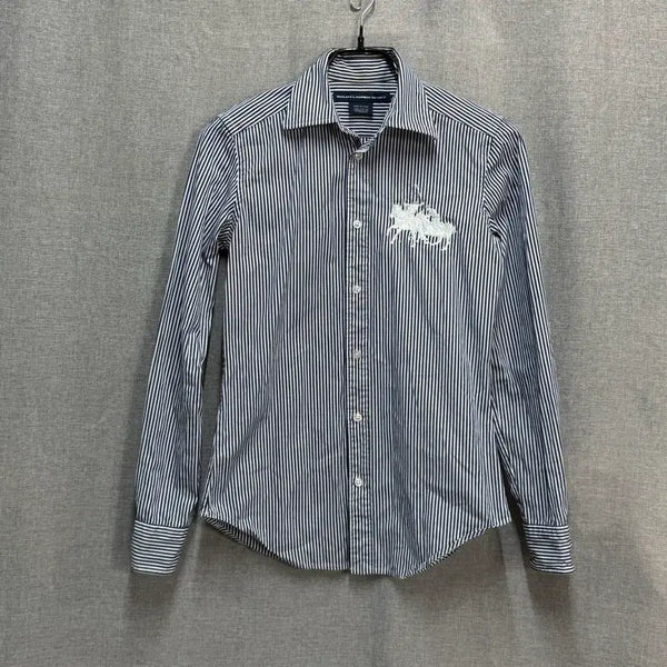 [BUNJANG] Polo Ralph Lauren Sport Stripe Big Pony Shirt / [S] 폴로 랄프로렌 스포츠 스트라이프 빅포니 셔츠 남방 블라우스