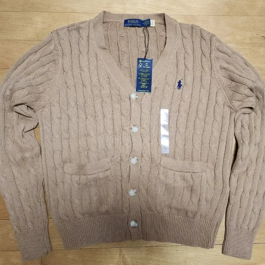 [BUNJANG] Polo Ralph Lauren Cable Knit Cardigan Camel S / [새상품 정품] 폴로 랄프로렌 케이블 니트 가디건 카멜 S