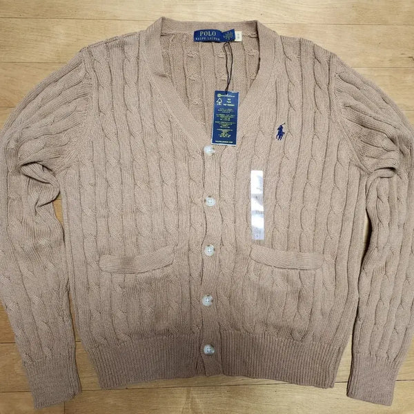 [BUNJANG] Polo Ralph Lauren Cable Knit Cardigan Camel S / [새상품 정품] 폴로 랄프로렌 케이블 니트 가디건 카멜 S