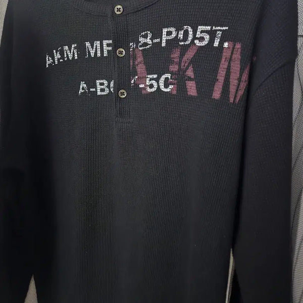[BUNJANG] ARKAM Henley Neck Long Sleeve Shirt (Size 1) / [개봉 새상품] 아캄 헨리넥 롱슬리브