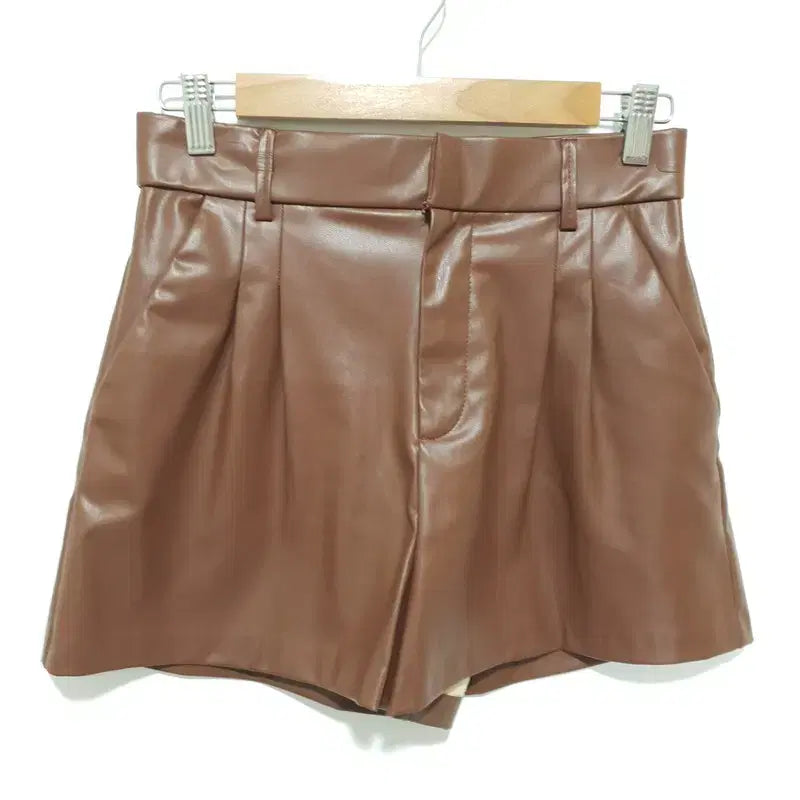 [BUNJANG] Zara Leather Short Pants / 자라 레더 숏 팬츠 S_W0487