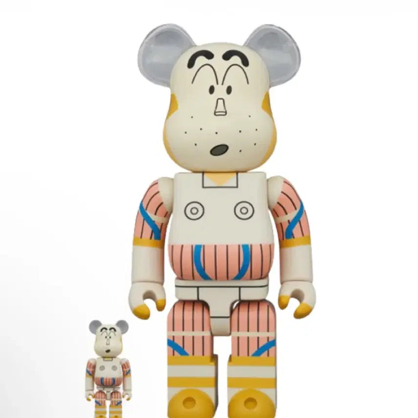 [BUNJANG] Bearbrick Crayon Shin-chan Robot Dad 100% & 400% Set / 베어브릭 짱구는 못말려 로봇아빠 100% & 400% 세트