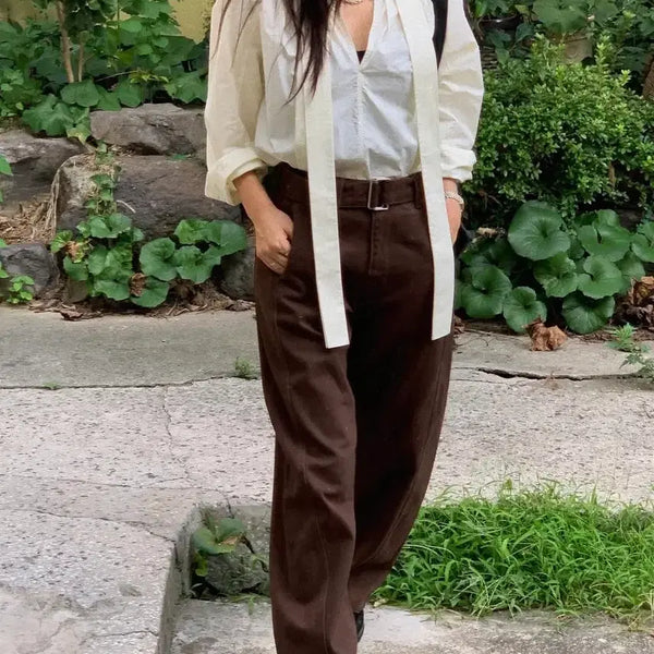 [BUNJANG] Geunonoi Belted Curved Pants (M) / 그노노이 벨티드 커브 팬츠 m