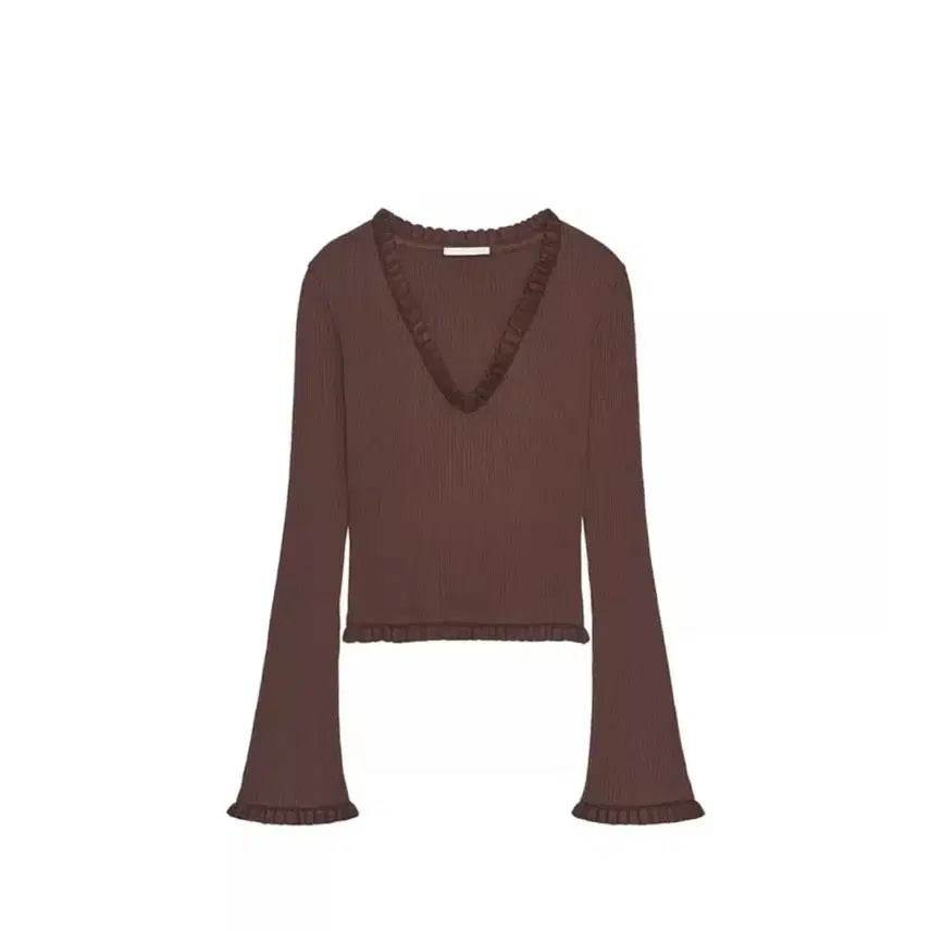 [BUNJANG] ZARA Frill Long-Sleeve Top / 자라 프릴 긴소매 탑