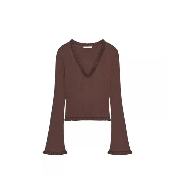 [BUNJANG] ZARA Frill Long-Sleeve Top / 자라 프릴 긴소매 탑