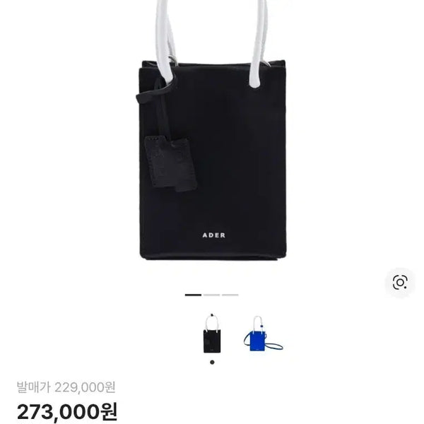 [BUNJANG] Ader Error Small Shopper Bag Noir / 아더에러 스몰 블루백 느와르