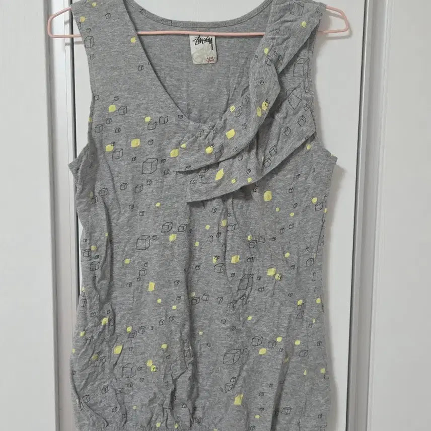 [BUNJANG] Stussy Cubic Monogram Sleeveless Shirt / 스투시(Stussy) 큐빅 모노그램 민소매 셔츠