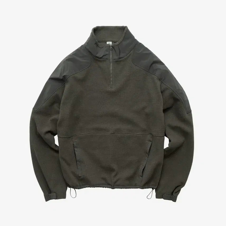 [BUNJANG] Polerouter Commando Half Zip Sweatshirt Khaki Size 4 / [4] 폴리테루 코만도 하프 집 스웻 카키