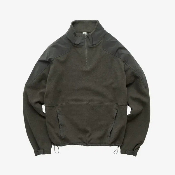 [BUNJANG] Polerouter Commando Half Zip Sweatshirt Khaki Size 4 / [4] 폴리테루 코만도 하프 집 스웻 카키