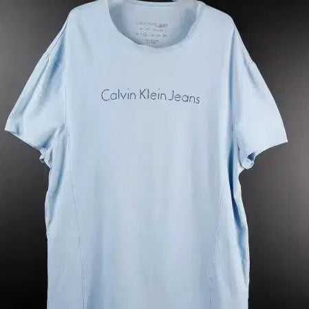 [BUNJANG] Calvin Klein Sky Blue Short Sleeve T-Shirt / [M] CK 하늘색 반팔티