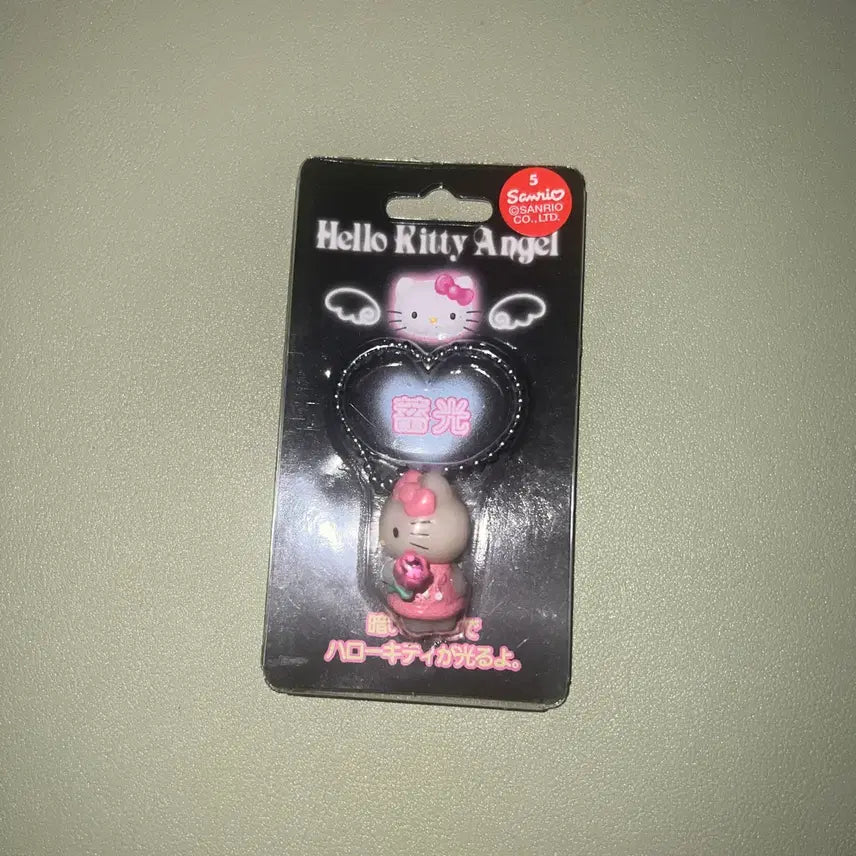 [BUNJANG] Glow-in-the-dark Classic Angel Kitty Keyring Strap Figure / 야광 키티 고전 엔젤 키링 스트랩 피규어