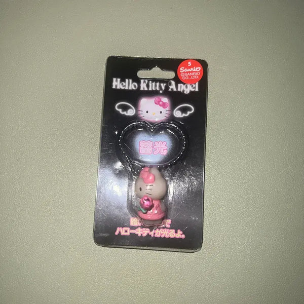 [BUNJANG] Glow-in-the-dark Classic Angel Kitty Keyring Strap Figure / 야광 키티 고전 엔젤 키링 스트랩 피규어