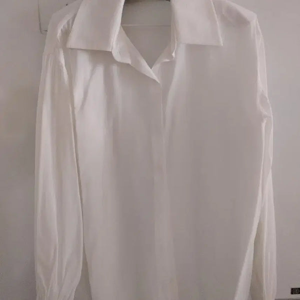 [BUNJANG] White Shirring Blouse / 화이트 팔셔링 블라우스